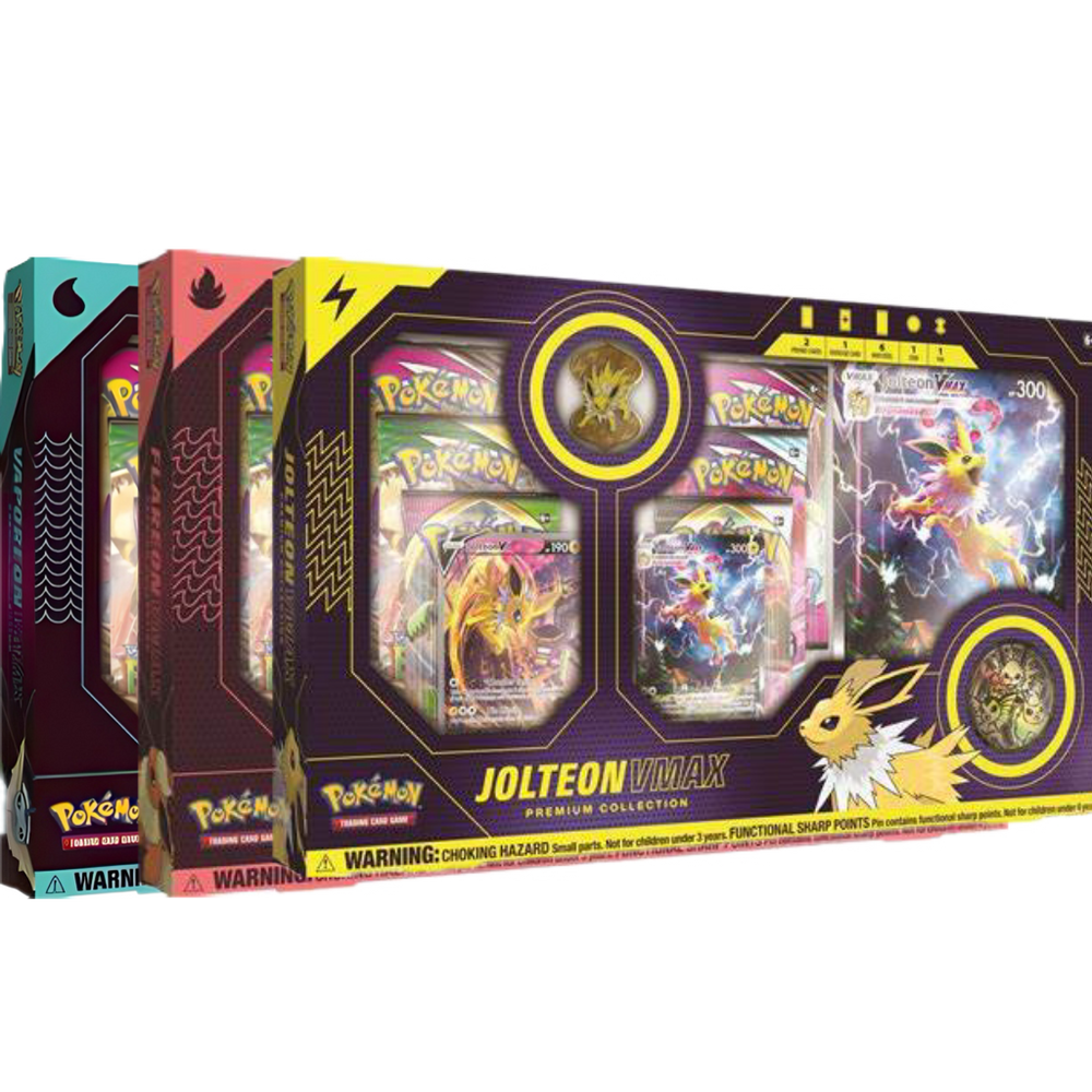 Pokemon TCG: Vaporeon, Flareon, or Jolteon VMAX Premium Collection Boxes (ONLINE ORDER ONLY)