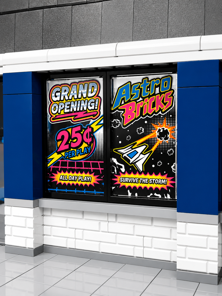 Grand Opening Arcade 4x6 Glass Window (ONLINE ORDER ONLY)
