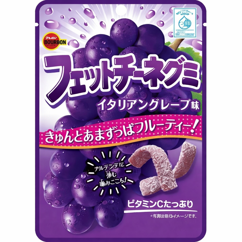 Bourbon Fettuccine Gummy Italian Grape (50g) (Japan) (ONLINE ORDER ONLY)