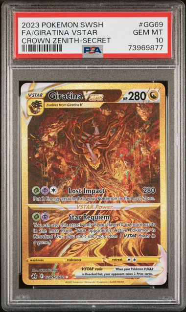 2023 POKEMON SWORD AND SHIELD CROWN ZENITH #GG69 FA/GIRATINA VSTAR CROWN ZENITH-SECRET (ONLINE ORDER ONLY)