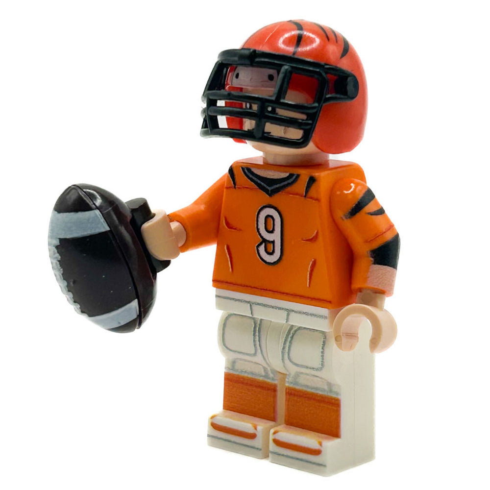 #9 QB Bengals Football Player Minifig - B3 Customs (Online Order Only)