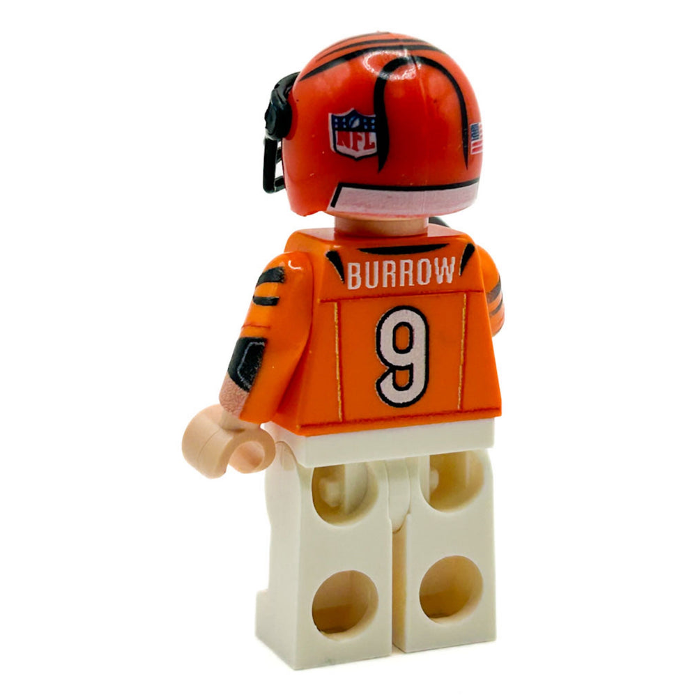 #9 QB Bengals Football Player Minifig - B3 Customs (Online Order Only)