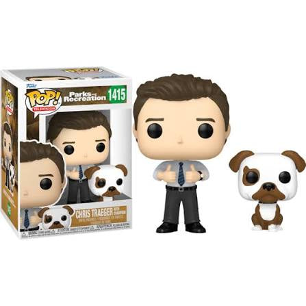 Funko POP! Television: Parks and Recreation - Chris Traeger with Champion 1415 (ONLINE ORDER ONLY)