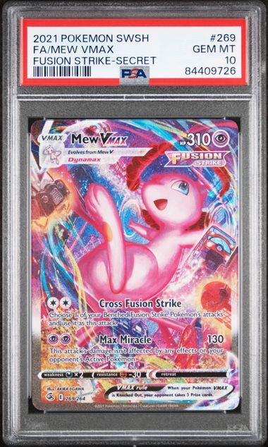 2021 POKEMON SWORD & SHIELD FUSION STRIKE #269 FA/MEW VMAX FUSION STRIKE-SECRET (ONLINE ORDER ONLY)