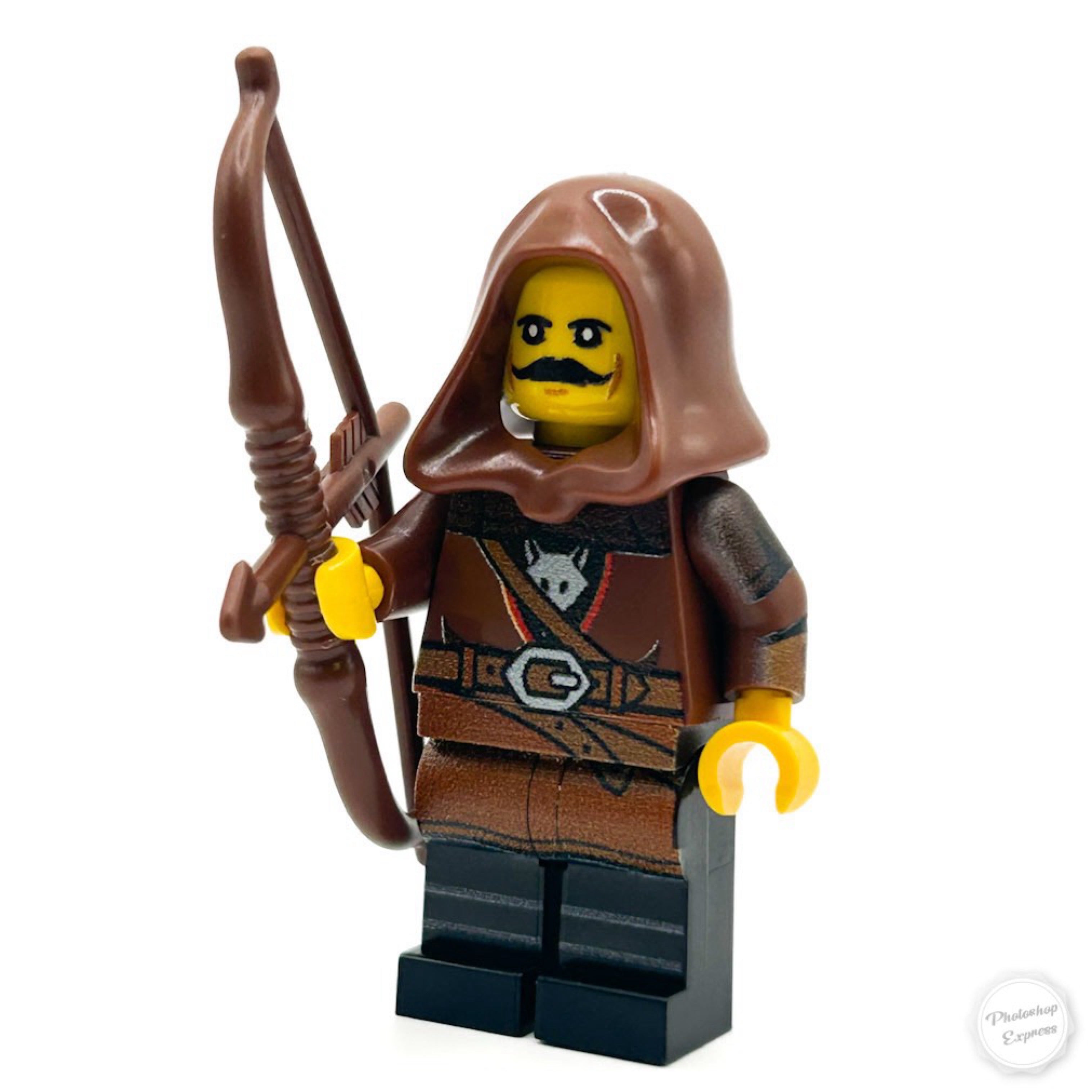 Longbow Archer - Custom Castle Wolfpack Minifigure made using LEGO parts - B3 Customs (Online Order Only)