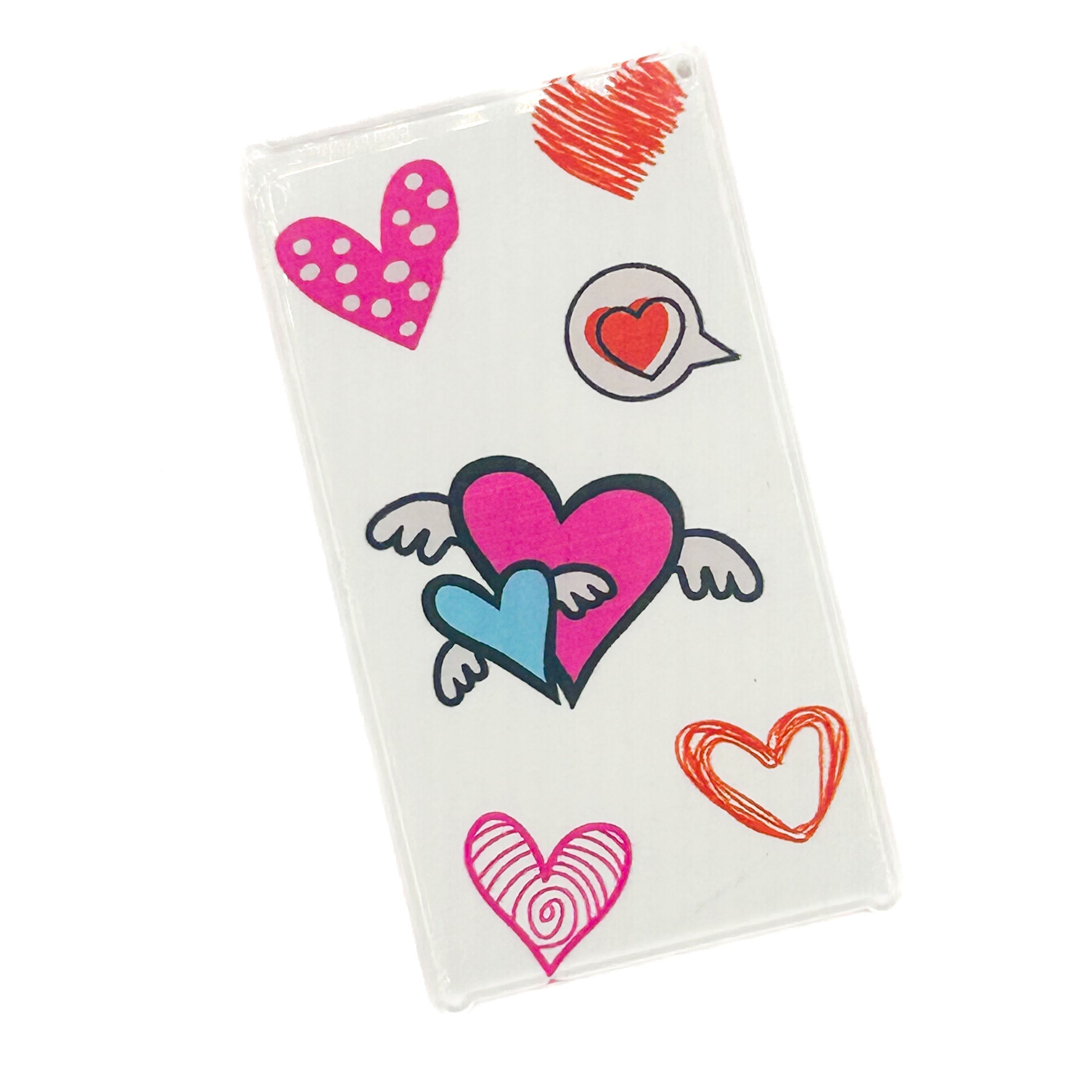 7 Colorful Hearts Valentine's Day 4x6 Glass Window made with LEGO part - B3 Customs (Online Order Only)