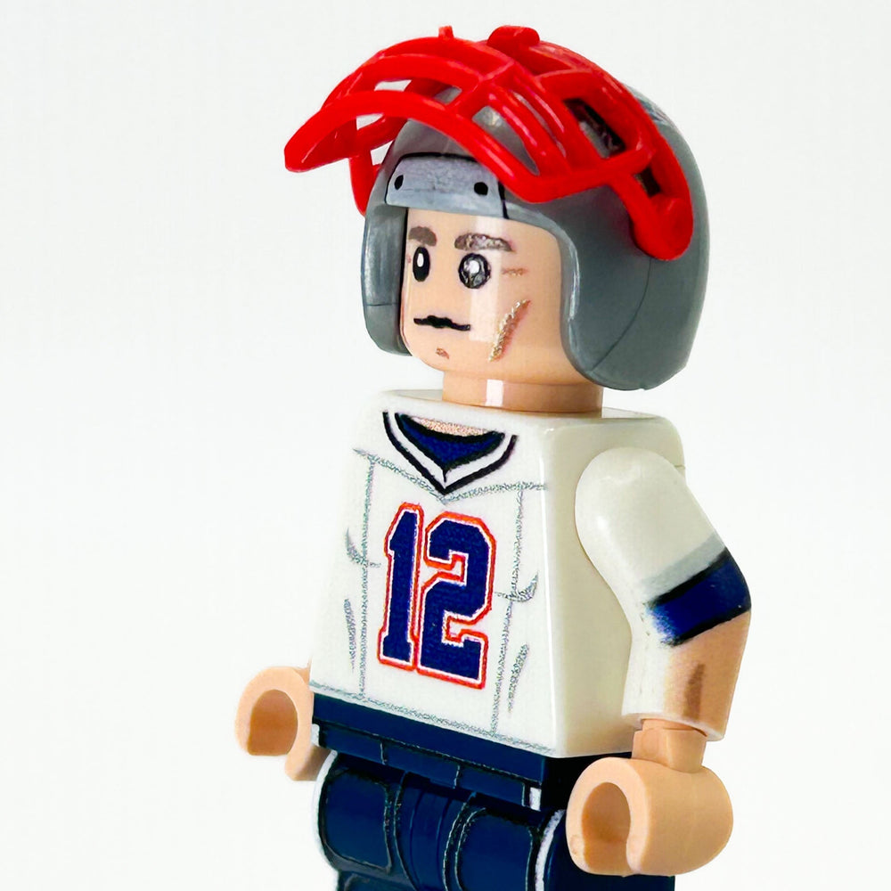 #12 QB Patriots Football Player Minifig - B3 Customs (Online Order Only)