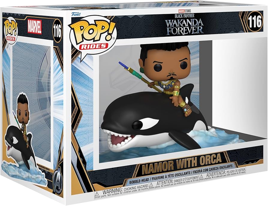 Funko POP! Rides: Black Panther Wakanda Forever - Namor with Orca 116 (LIGHT BOX DAMAGE) (ONLINE ORDER ONLY)