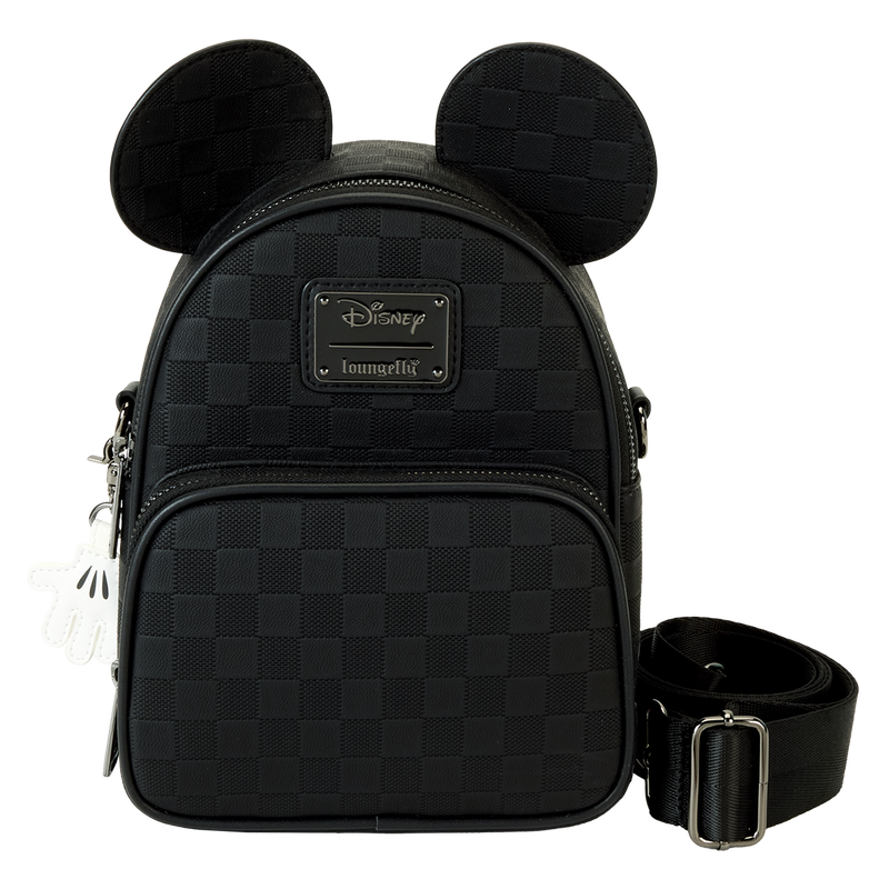 Loungefly x Disney Mickey Ear Checkerboard Convertible Crossbody (ONLINE ORDER ONLY)