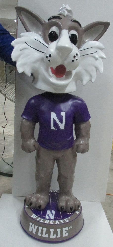 3 Foot Northwestern Wildcats Willie the Wildcat Bobblehead (ONLINE ORDER ONLY)