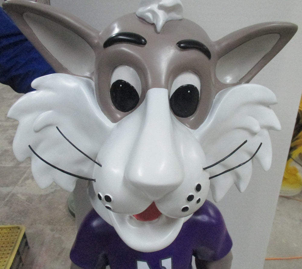 3 Foot Northwestern Wildcats Willie the Wildcat Bobblehead (ONLINE ORDER ONLY)