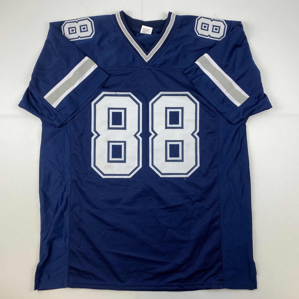 Facsimile Autographed Michael Irvin Dallas Blue Reprint Laser Auto Football Jersey Size Men's XL (ONLINE ORDER ONLY)
