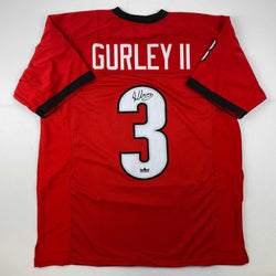 Facsimile Autographed Todd Gurley II Georgia Red Reprint Laser Auto College Football Jersey Size Men's XL (ONLINE ORDER ONLY)
