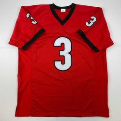 Facsimile Autographed Todd Gurley II Georgia Red Reprint Laser Auto College Football Jersey Size Men's XL (ONLINE ORDER ONLY)