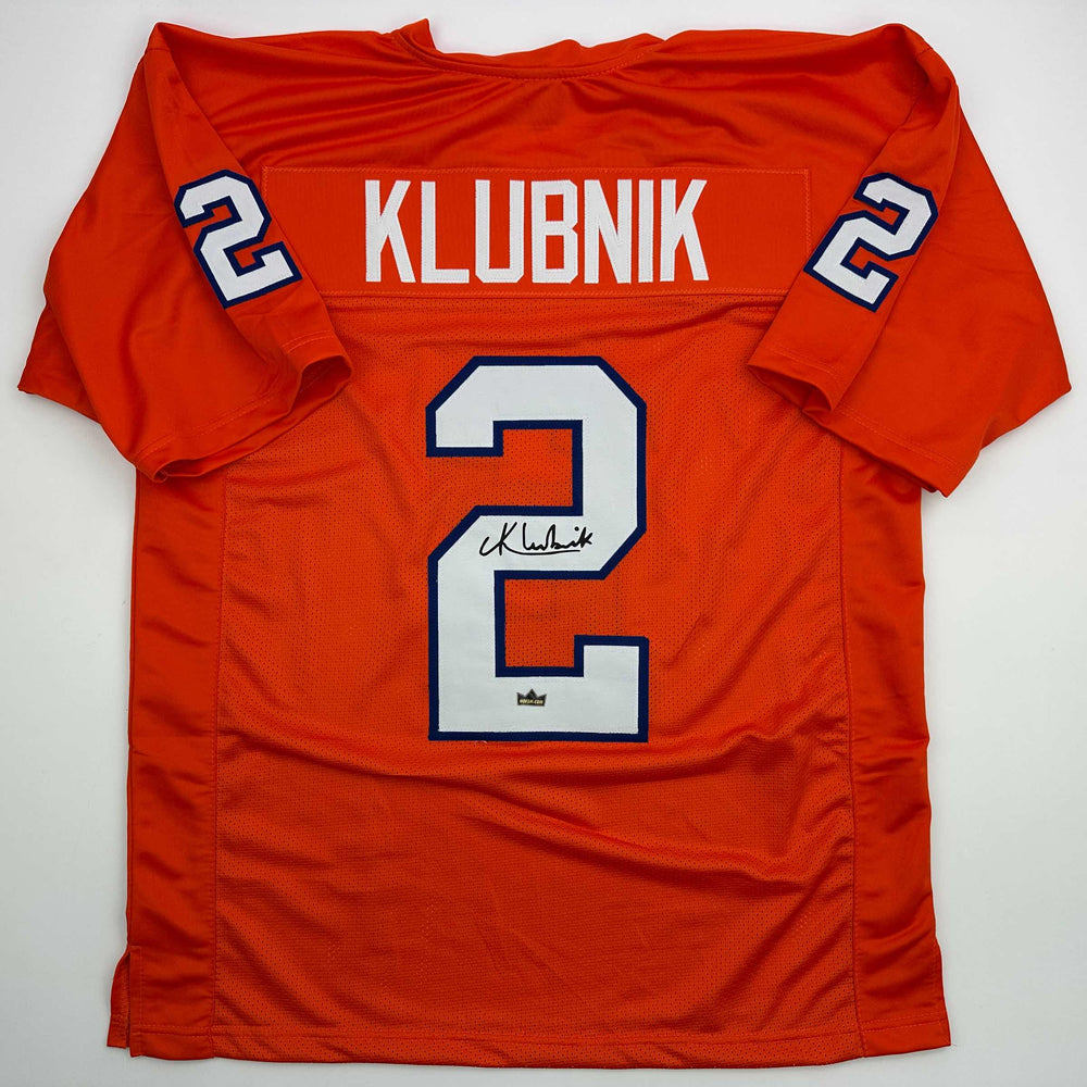 Facsimile Autographed Cade Klubnik Clemson Orange Reprint Laser Auto College Football Jersey Size Men's XL (ONLINE ORDER ONLY)