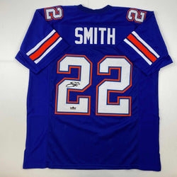 Facsimile Autographed Emmitt Smith Florida Blue Reprint Laser Auto College Football Jersey Size Men's XL (ONLINE ORDER ONLY)