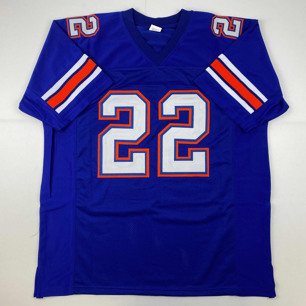 Facsimile Autographed Emmitt Smith Florida Blue Reprint Laser Auto College Football Jersey Size Men's XL (ONLINE ORDER ONLY)