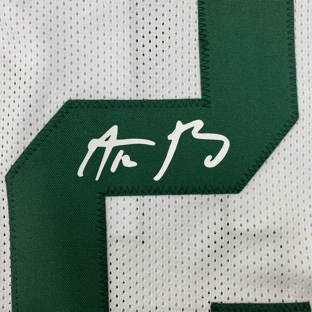 Facsimile Autographed Aaron Rodgers Green Bay White Reprint Laser Auto Football Jersey Size Men's XL (ONLINE ORDER ONLY)