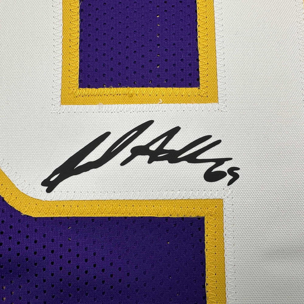 Facsimile Autographed Jared Allen Minnesota Purple Reprint Laser Auto Football Jersey Size Men's XL (ONLINE ORDER ONLY)