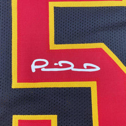Facsimile Autographed Patrick Mahomes Kansas City Black Reprint Laser Auto Football Jersey Size Men's XL (ONLINE ORDER ONLY)