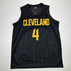 Facsimile Autographed Evan Mobley Cleveland Black Reprint Laser Auto Basketball Jersey Size Men's XL (ONLINE ORDER ONLY)