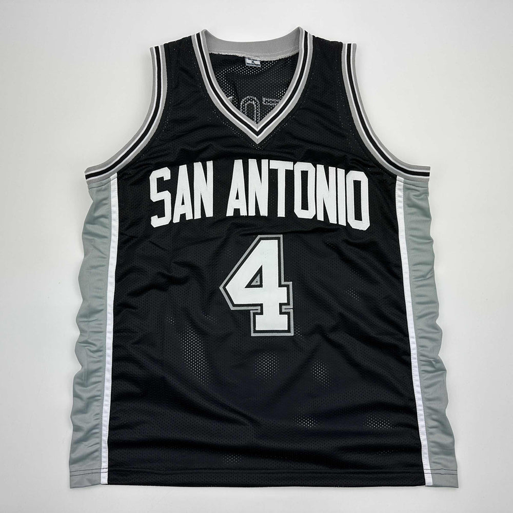Facsimile Autographed De'Aaron Fox San Antonio Black Reprint Laser Auto Basketball Jersey Size Men's XL (ONLINE ORDER ONLY)
