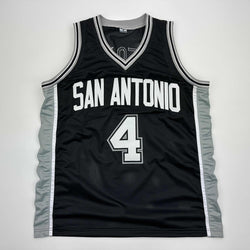 Facsimile Autographed De'Aaron Fox San Antonio Black Reprint Laser Auto Basketball Jersey Size Men's XL (ONLINE ORDER ONLY)