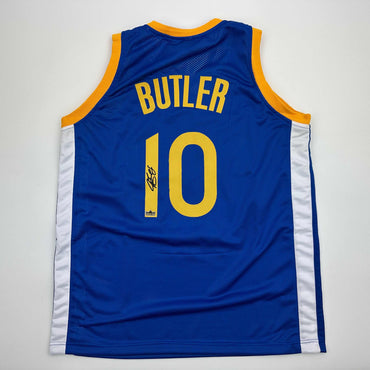 Facsimile Autographed Jimmy Butler Golden State Blue Reprint Laser Auto Basketball Jersey Size Men's XL (ONLINE ORDER ONLY)