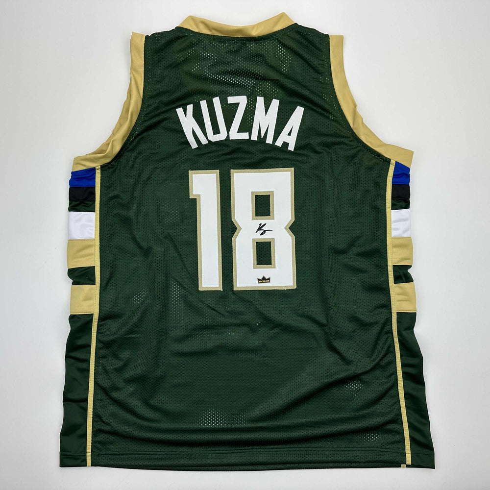 Facsimile Autographed Kyle Kuzma Milwaukee Green Reprint Laser Auto Basketball Jersey Size Men's XL (ONLINE ORDER ONLY)