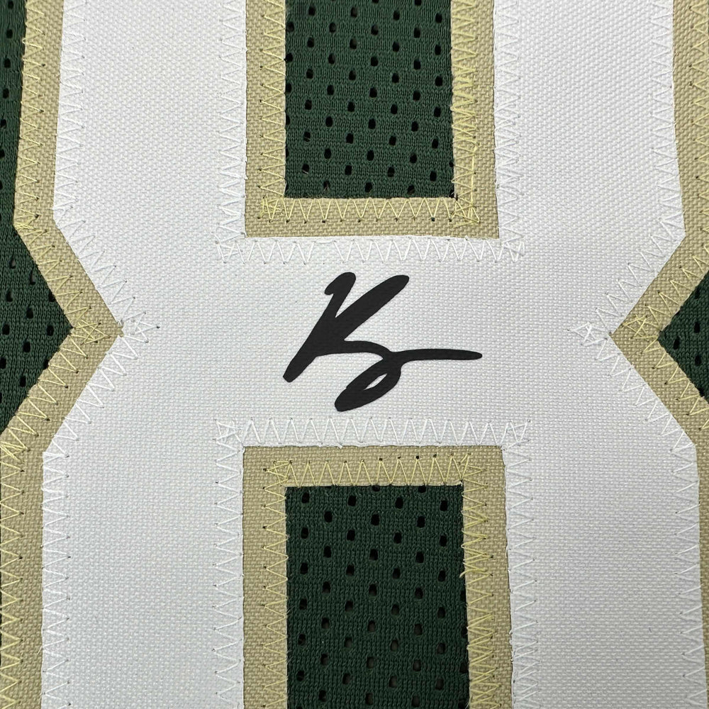 Facsimile Autographed Kyle Kuzma Milwaukee Green Reprint Laser Auto Basketball Jersey Size Men's XL (ONLINE ORDER ONLY)