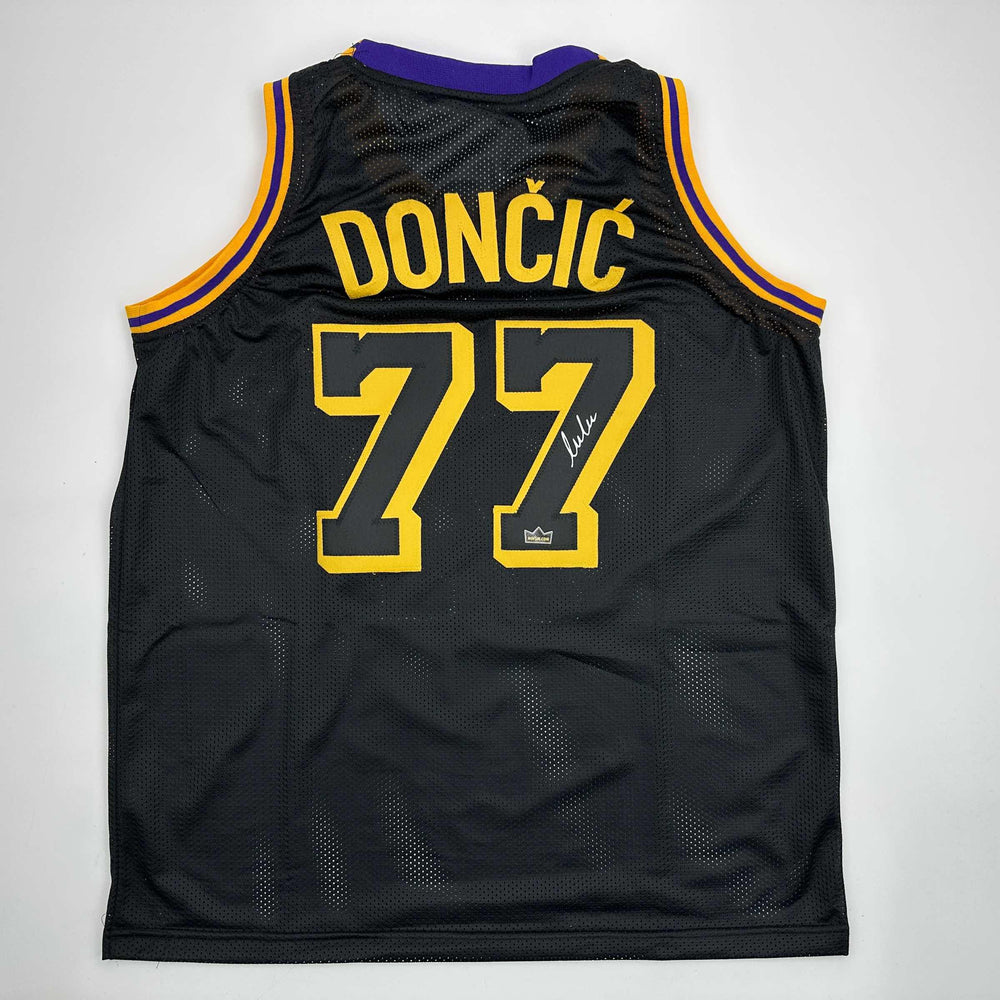 Facsimile Autographed Luka Doncic Los Angeles LA Black Mamba Reprint Laser Auto Basketball Jersey Size Men's XL (ONLINE ORDER ONLY)