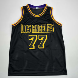 Facsimile Autographed Luka Doncic Los Angeles LA Black Mamba Reprint Laser Auto Basketball Jersey Size Men's XL (ONLINE ORDER ONLY)