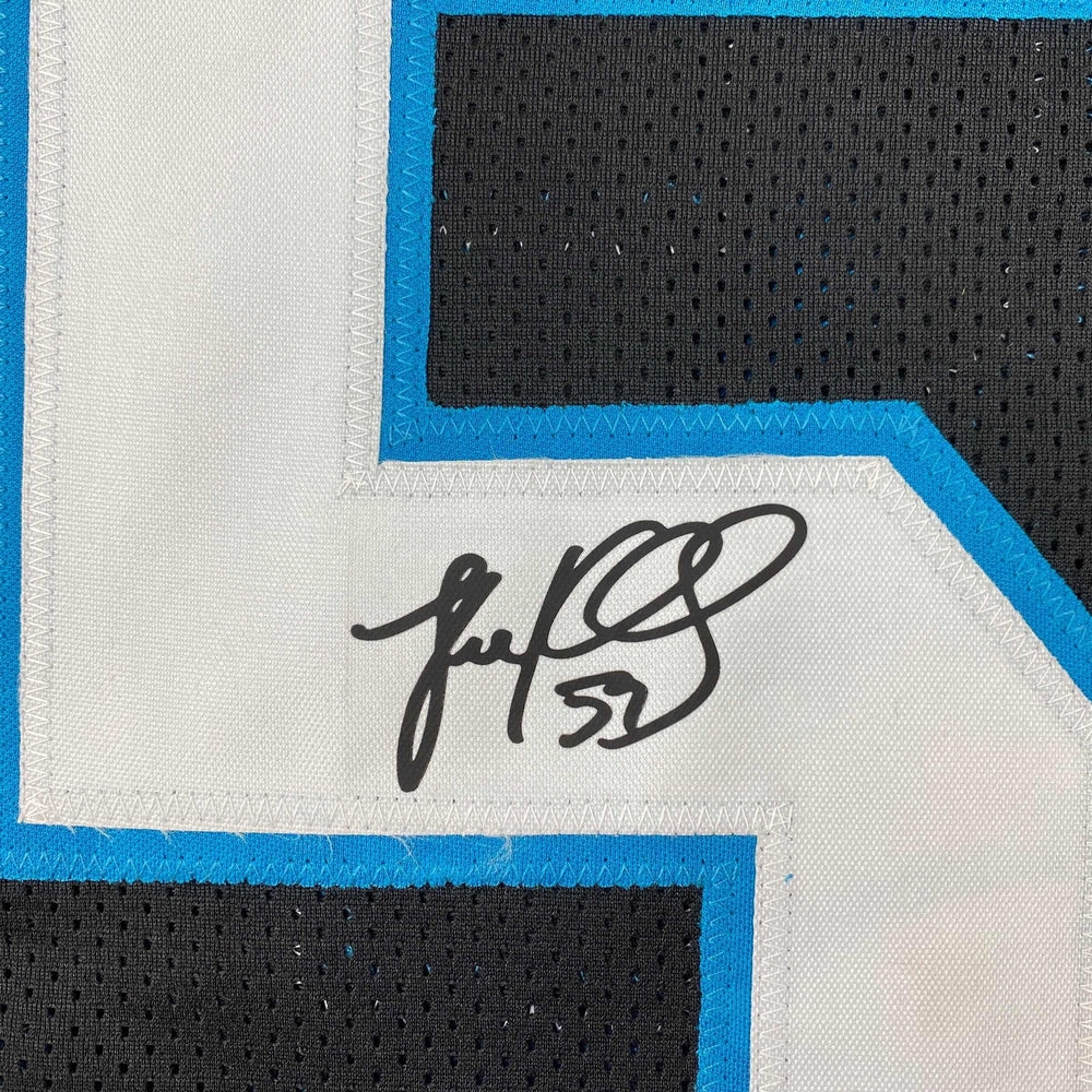 Facsimile Autographed Luke Kuechly Carolina Black Reprint Laser Auto Football Jersey Size Men's XL (ONLINE ORDER ONLY)