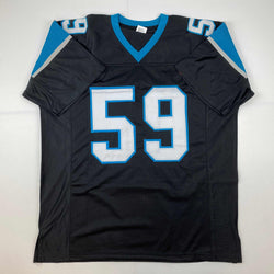 Facsimile Autographed Luke Kuechly Carolina Black Reprint Laser Auto Football Jersey Size Men's XL (ONLINE ORDER ONLY)