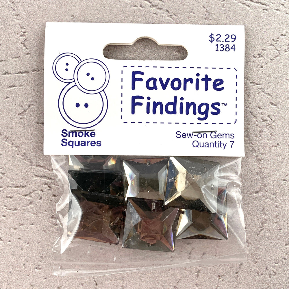 1384 Smoke Squares - Favorite Findings - Sew-on Gems (ONLINE ORDER ONLY)