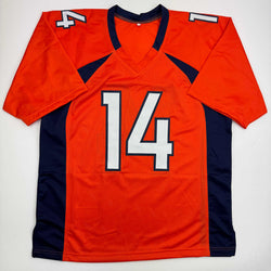 Autographed/Signed Brandon Stokley Denver Orange Football Jersey Beckett BAS COA