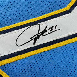 Facsimile Autographed LaDainian Tomlinson Los Angeles LA Powder Blue Reprint Laser Auto Football Jersey Size Men's XL (ONLINE ORDER ONLY)