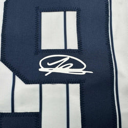 Facsimile Autographed Jasson Dominguez New York Pinstripe Reprint Laser Auto Baseball Jersey Size Men's XL (ONLINE ORDER ONLY)