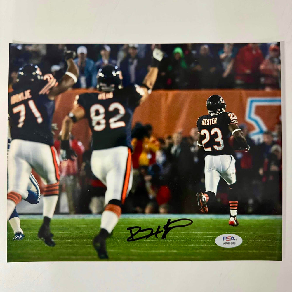 Autographed/Signed Devin Hester Chicago Bears 8x10 Football Photo JSA COA