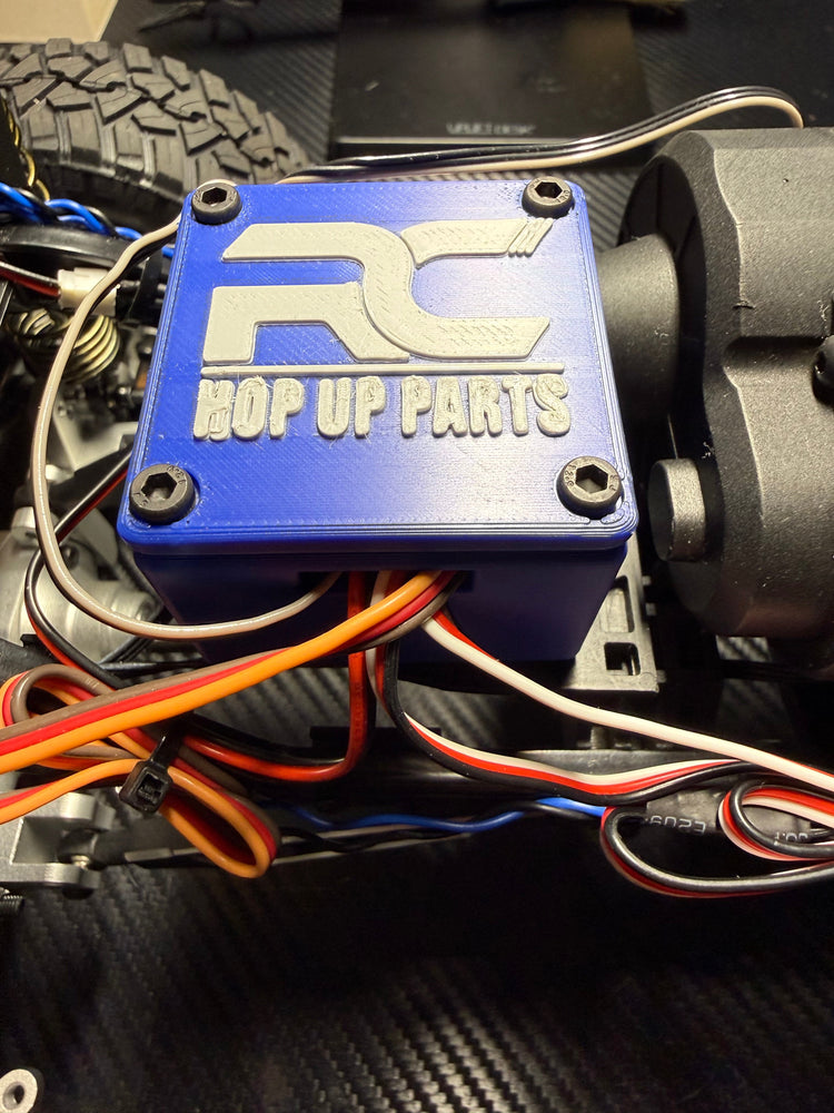 RC Hop Up Parts Large RC Receiver Box Black, Threaded M3 Inserts and Lid for CEN Racing F450, F250, Sicario (ONLINE ORDER ONLY)