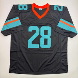 Autographed/Signed De'Von DeVon Achane Miami Black Football Jersey Beckett BAS COA