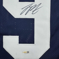 Autographed/Signed Joey Porter Jr. Penn State Blue College Football Jersey Beckett BAS COA