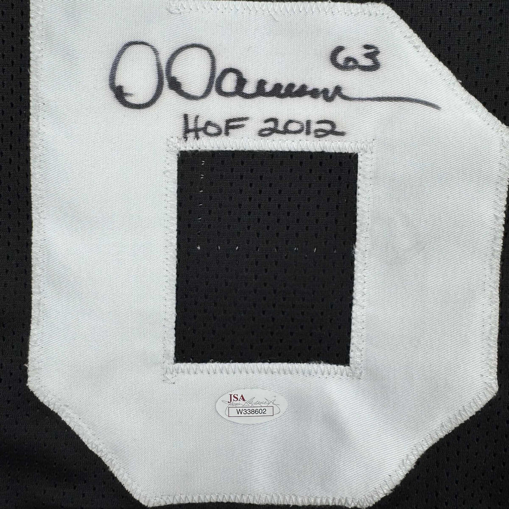 Autographed/Signed Dermontti Dawson HOF 12 Pittsburgh Black Football Jersey JSA COA