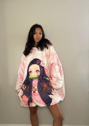Nezuko Kamado Demon Slayer Wearable Blanket Hoodie for Kids & Adults | OLM Toys (ONLINE ORDER ONLY)