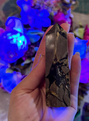 Volcano Agate Towers, UV Fluorescent Green Crystals (ONLINE ORDER ONLY)