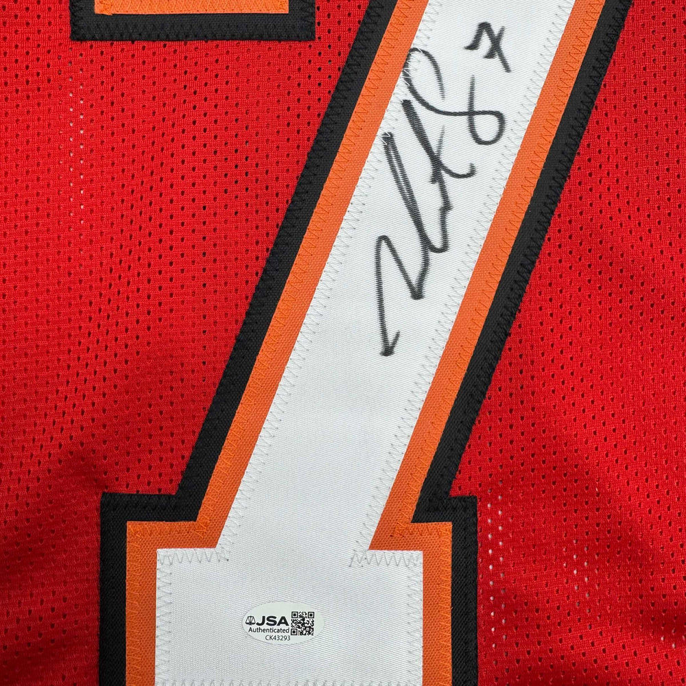 Autographed/Signed Martin Gramatica Tampa Bay Red Football Jersey JSA COA