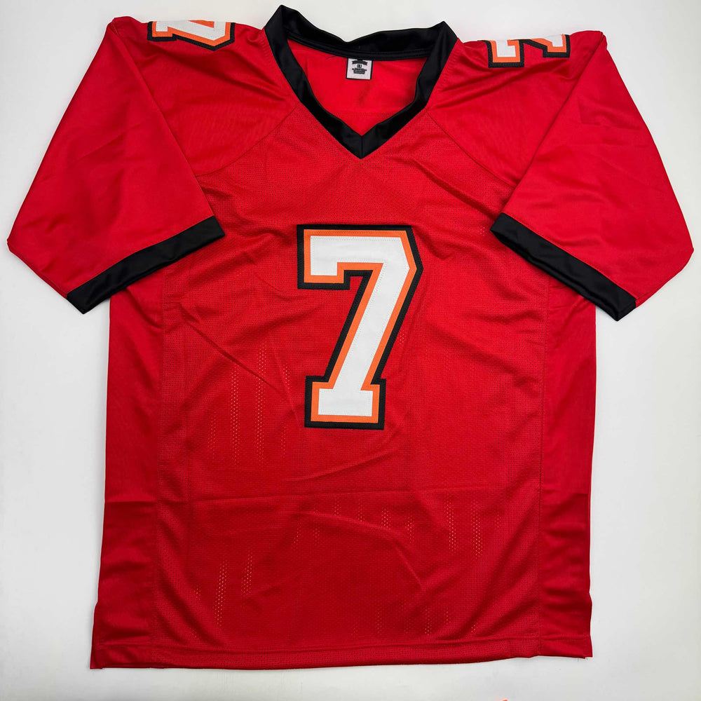 Autographed/Signed Martin Gramatica Tampa Bay Red Football Jersey JSA COA
