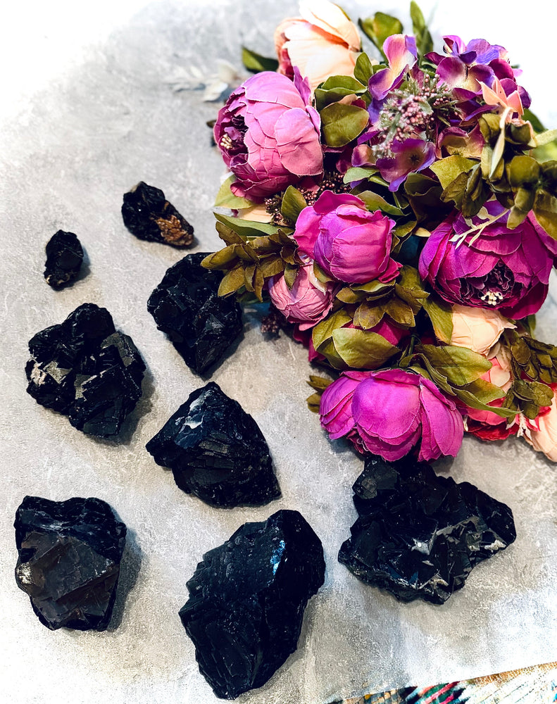 RARE Black Rose Fluorite Specimens, Fluoresce Red or Pink (ONLINE ORDER ONLY)