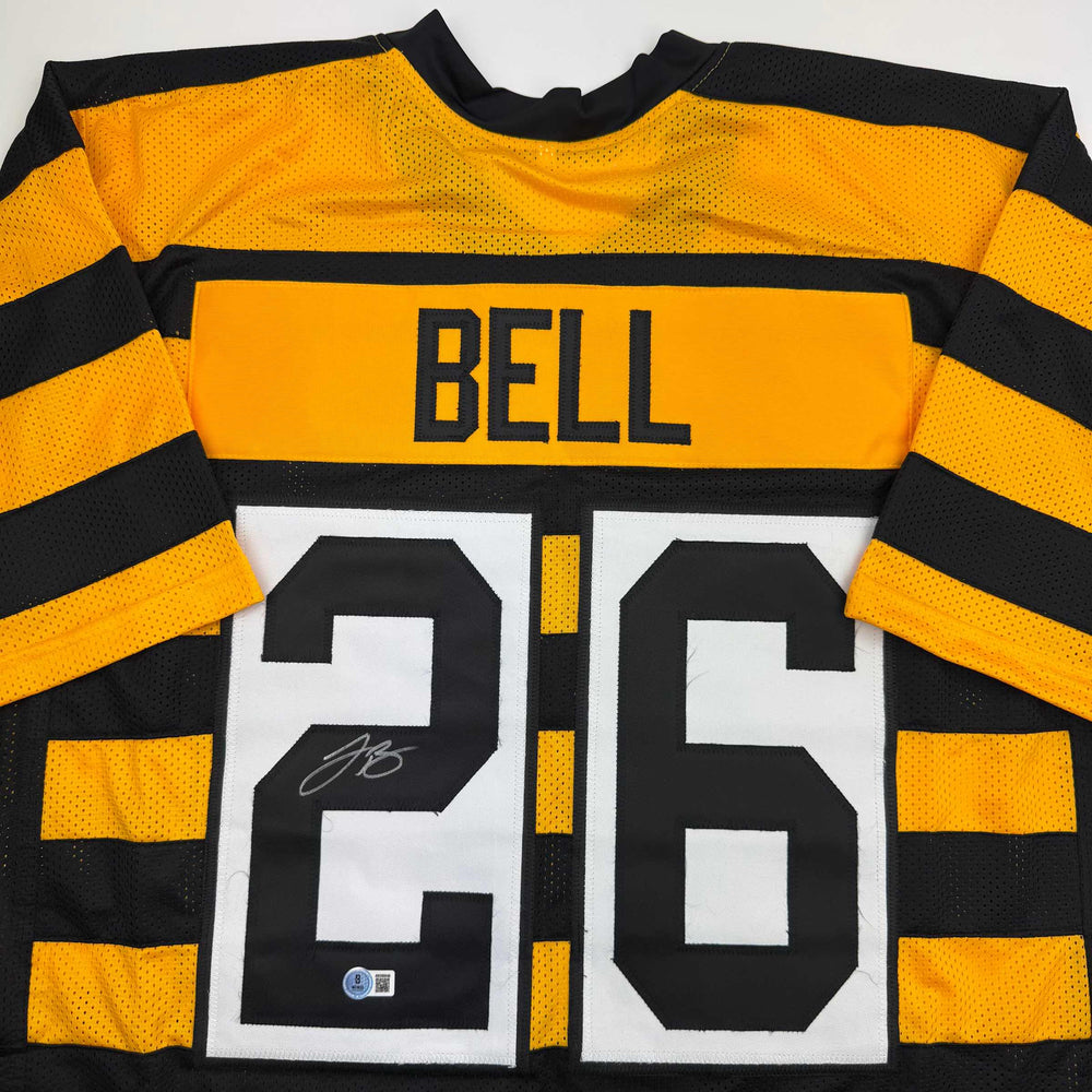 Autographed/Signed Le'Veon LeVeon Bell Pittsburgh Bumble Bee Jersey Football JSA COA
