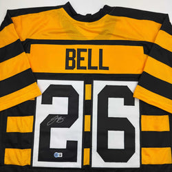 Autographed/Signed Le'Veon LeVeon Bell Pittsburgh Bumble Bee Jersey Football JSA COA